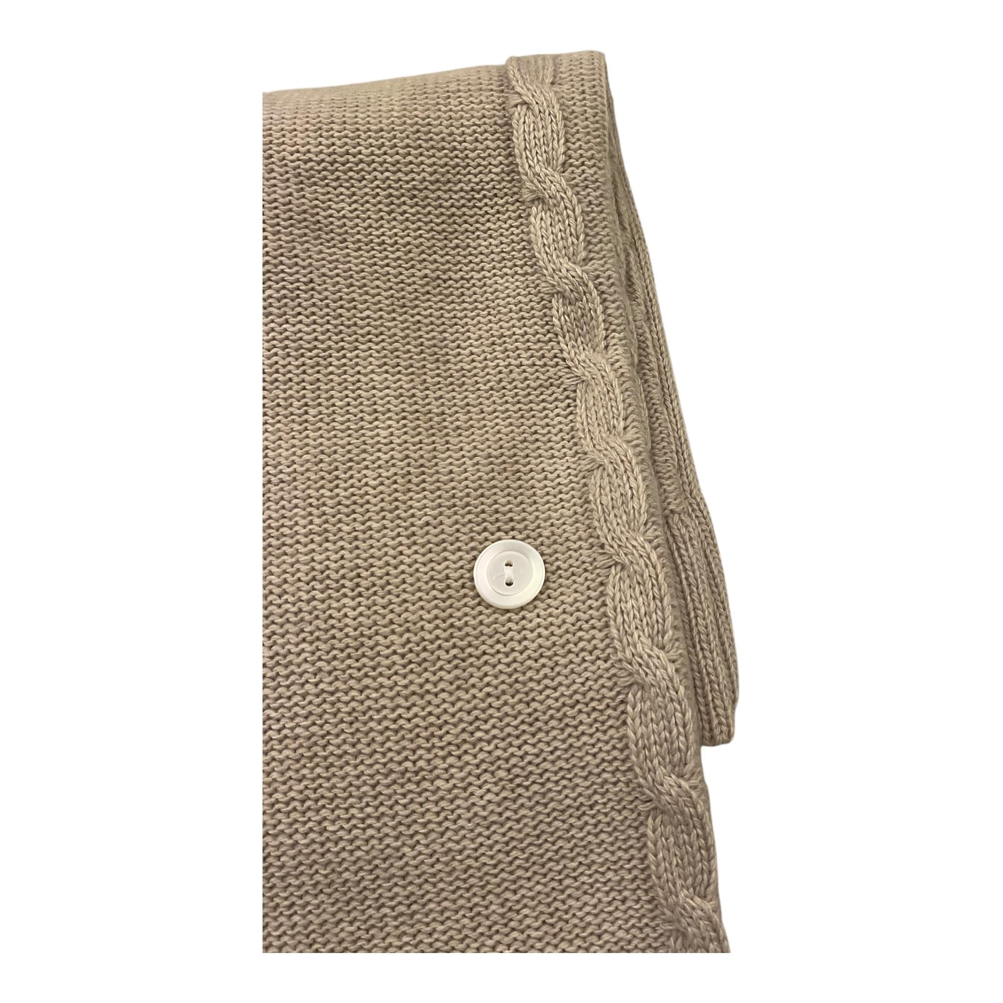 LE BEBE' coperta tinta unita con ricami Beige per Neonato LBB5057 BEIGE LE BEBE' 