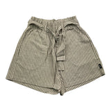 Aspesi Striped Pattern Shorts With Grey Strap For Girls