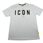 Icon T-Shirt Girocollo Tinta Unita con Logo per Bambino IBKS00489 BIANCO ICON 