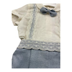 Pontoporponto Pagliaccetto Mezza Manica Bicolore per Neonato 6314 BIANCO/AZZURRO PONTOPORPONTO 