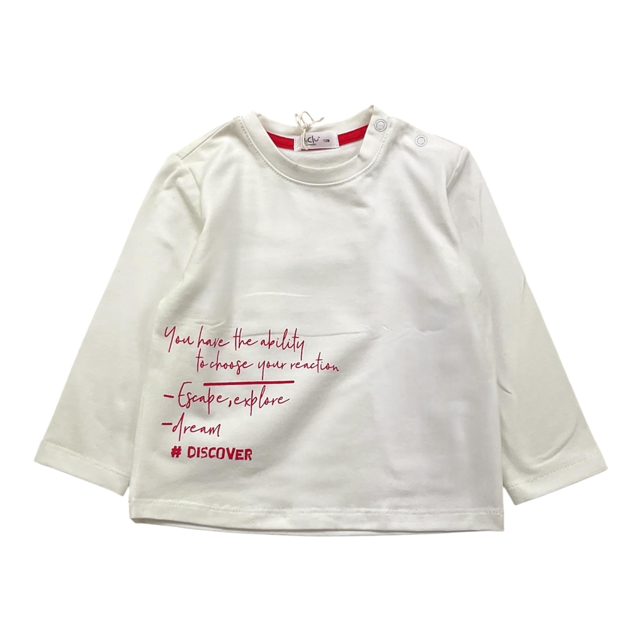 Y-CLU shirt tinta unita girocollo con stampa Bianco per Neonato BYN10733 BIANCO Y-CLU 