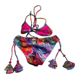 4Giveness 2 Piece Swimsuit Triangle-Panties Multicolor Fantasy Print For Girls