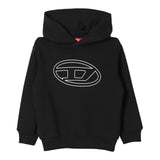DIESEL felpa tinta unita con cappuccio e stampa Nero per Bambino J02017X NERO DIESEL 
