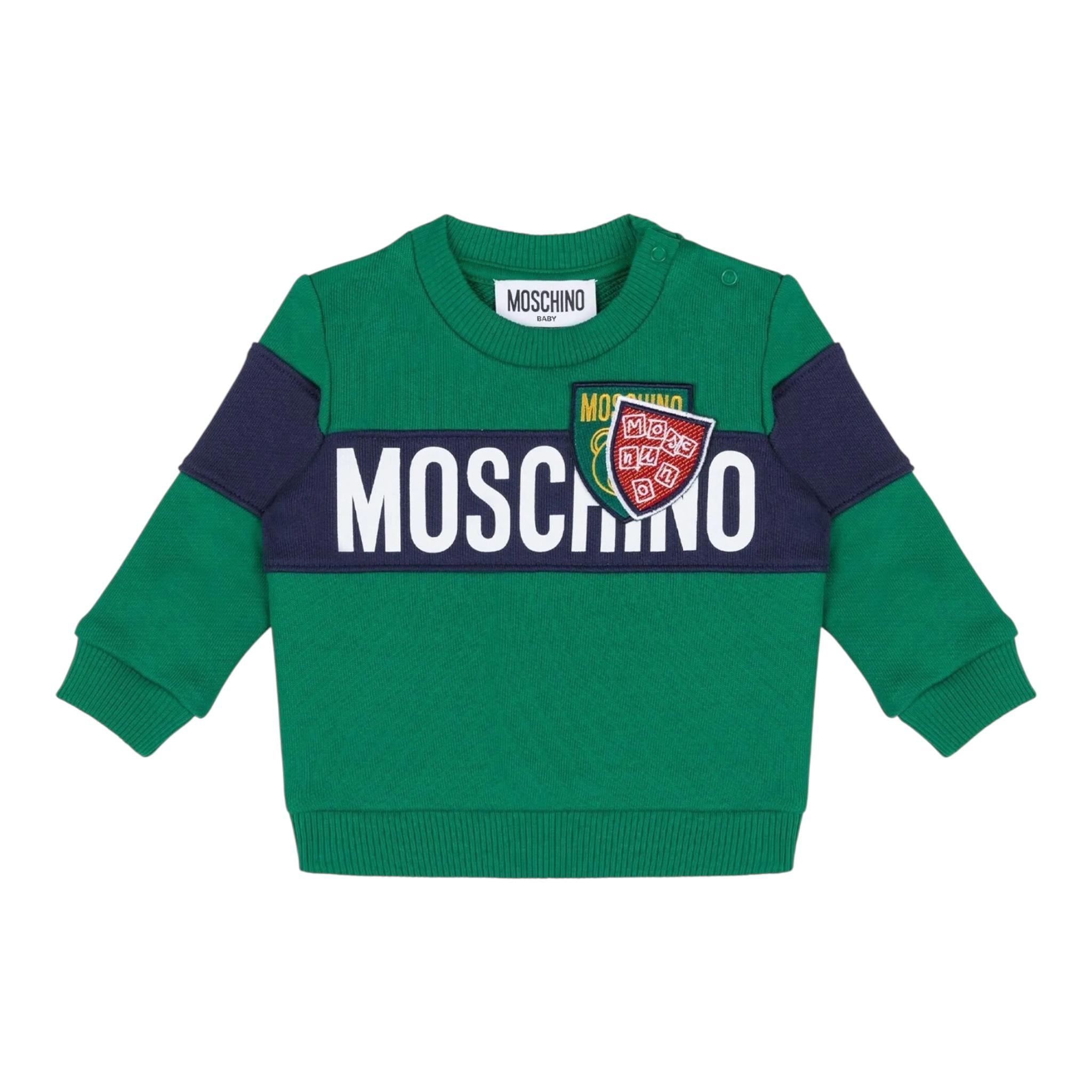 DOU DOU felpa chiusa con cappuccio e maniche in contrasto Verde per Neonato MUF05GXX VERDE DOU DOU 