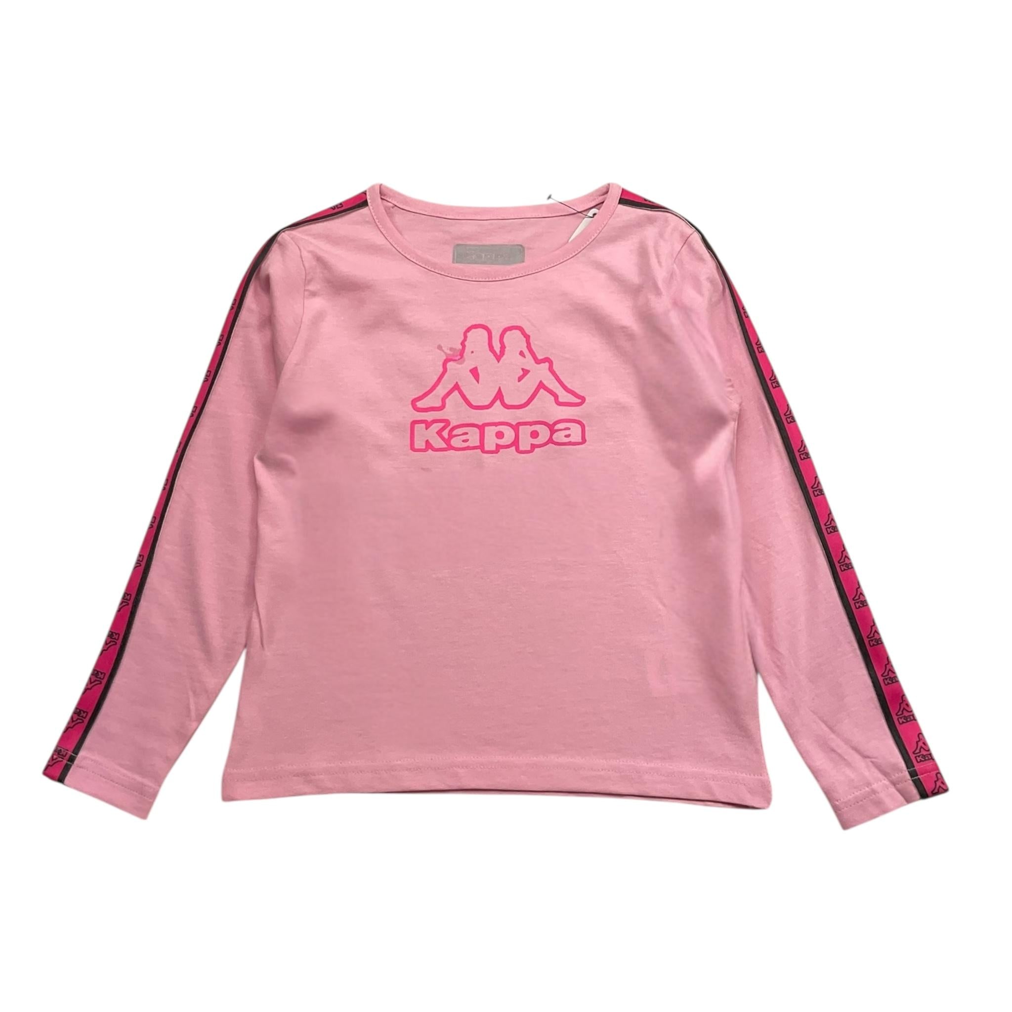 KAPPA shirt girocollo tinta unita con logo Rosa per Bambina 341X4ZW ROSA KAPPA 