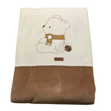 MINI BANDA coperta tinta unita con ricamo orso Panna/beige per Neonato 3A309 PANNA/BEIGE MINI BANDA 