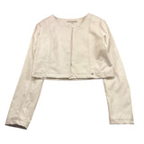 Kocca Giubbino Ecopelle Tinta Unita con Bottoni per Bambina P23JG89505 PANNA Kocca 