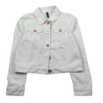Manila Grace Giubbino In Denim Tinta Unita per Bambina MG2696 BIANCO MANILA GRACE 