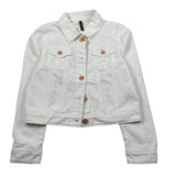 Manila Grace Giubbino In Denim Tinta Unita per Bambina MG2696 BIANCO MANILA GRACE 