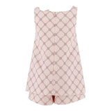 Elisabetta Franchi Abito Giromanica Tinta Unita con Stampa per Bambina EFTA099 ROSA ELISABETTA FRANCHI 