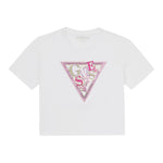 Guess T-Shirt Girocollo Tinta Unita con Stampa per Bambina J5GI04K6YW4 BIANCO GUESS 