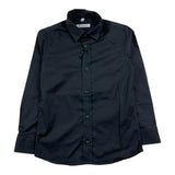 Shako' Long Sleeve Shirt Solid Color Micropattern Black For Boys