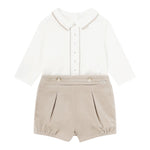MAYORAL completo 2 pezzi camicia-culotte Bianco/beige per Neonato 2247 BIANCO/BEIGE MAYORAL 