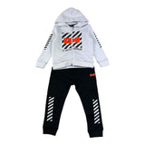 Daniele Alessandrini 2 Piece Set Sweatshirt-Trousers Two-Tone White/Black for Newborns
