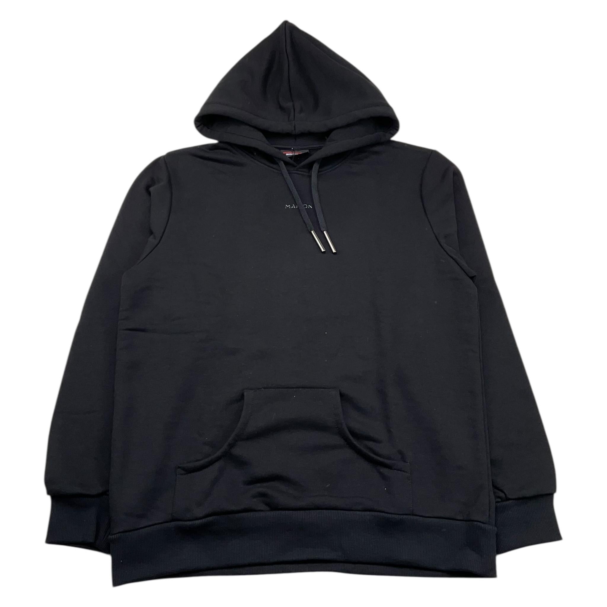 MAISON 9 PARIS felpa chiusa con cappuccio tinta unita con logo Nero per Neonato F70049N NERO MAISON 9 PARIS 