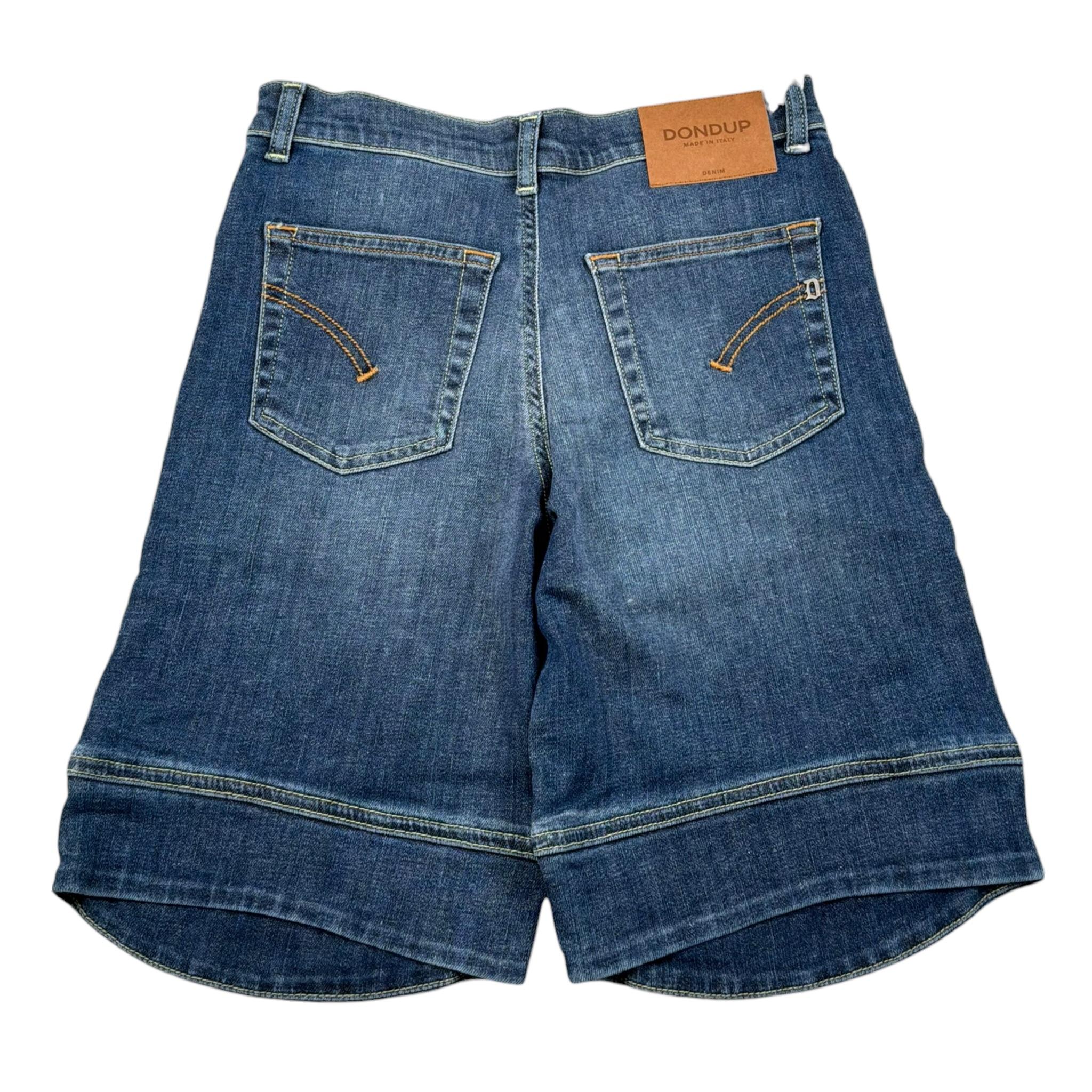 Dondup Bermuda In Denim Tinta Unita con Tasconi per Bambino DMBE023 BLU DONDUP 