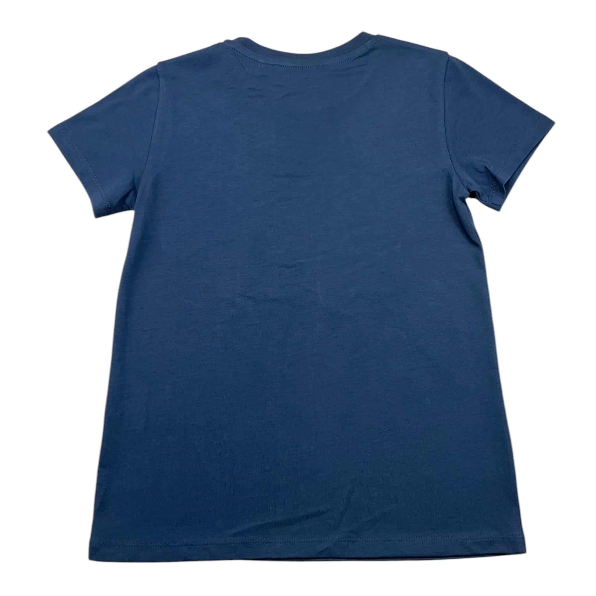 TRUSSARDI t-shirt girocollo tinta unita con stampa in contrasto Blu per Bambino TGA25023 BLU TRUSSARDI 