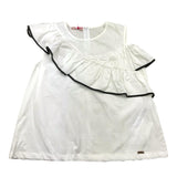 Liu Jo Plain White Sleeveless Shirt for Girls