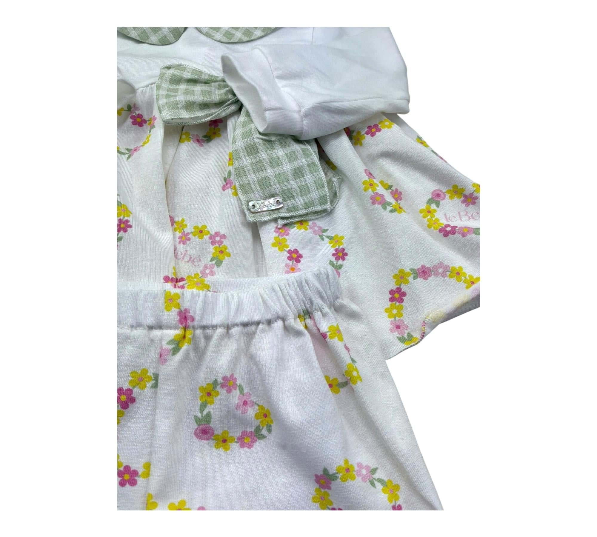 Le Bebe Completo 2 Pezzi Shirt-Ghettina per Neonata LBG6241 BIANCO LE BEBE 