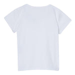 Liu Jo T-Shirt Girocollo Tinta Unita con Brillantini per Bambina KA5040 BIANCO LIU JO 