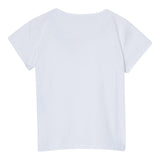 Liu Jo T-Shirt Girocollo Tinta Unita con Brillantini per Bambina KA5040 BIANCO LIU JO 