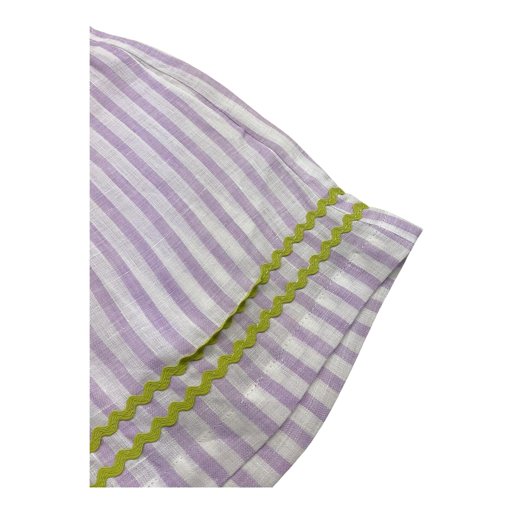 Ilfarobimbi Short Bicolore con Fantasia A Righe per Bambina IFB50374 BIANCO/LILLA ILFAROBIMBI 