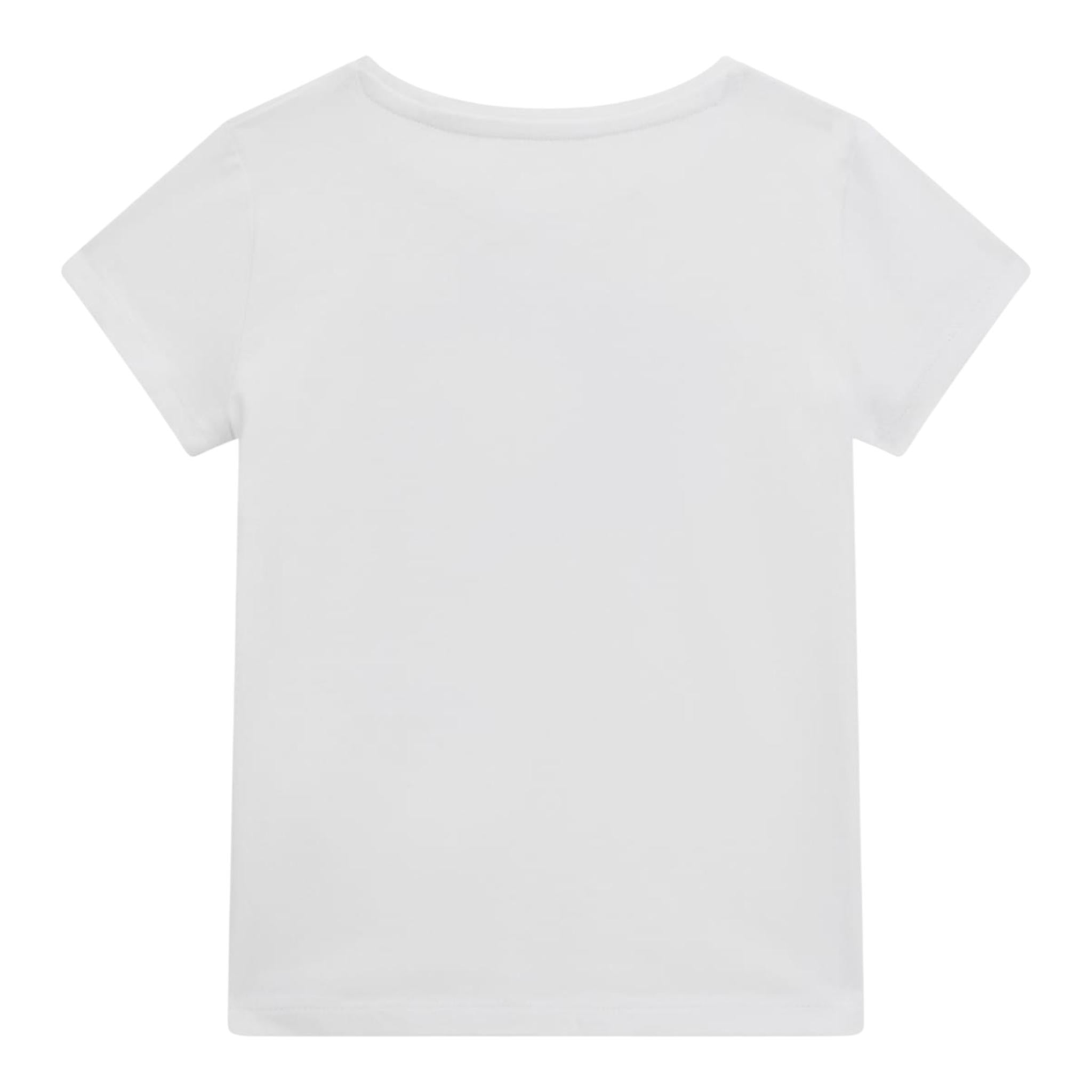 Guess T-Shirt Girocollo Tinta Unita con Stampa per Bambina K5GI08K6YW4XXJ BIANCO GUESS 