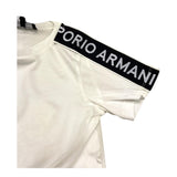 Emporio Armani T-Shirt Girocollo Tinta Unita con Maniche Logate per Bambino 3R4TJH BIANCO EMPORIO ARMANI 