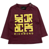 JOHN RICHMOND shirt girocollo tinta unita con stampa in contrasto Bordeaux per Neonata RIA25088TS BORDEAUX JOHN RICHMOND 