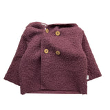 TEDDY E MINOU cardigan tinta unita con cappuccio  Bordeaux per Neonato I24CN016PE027X BORDEAUX TEDDY E MINOU 