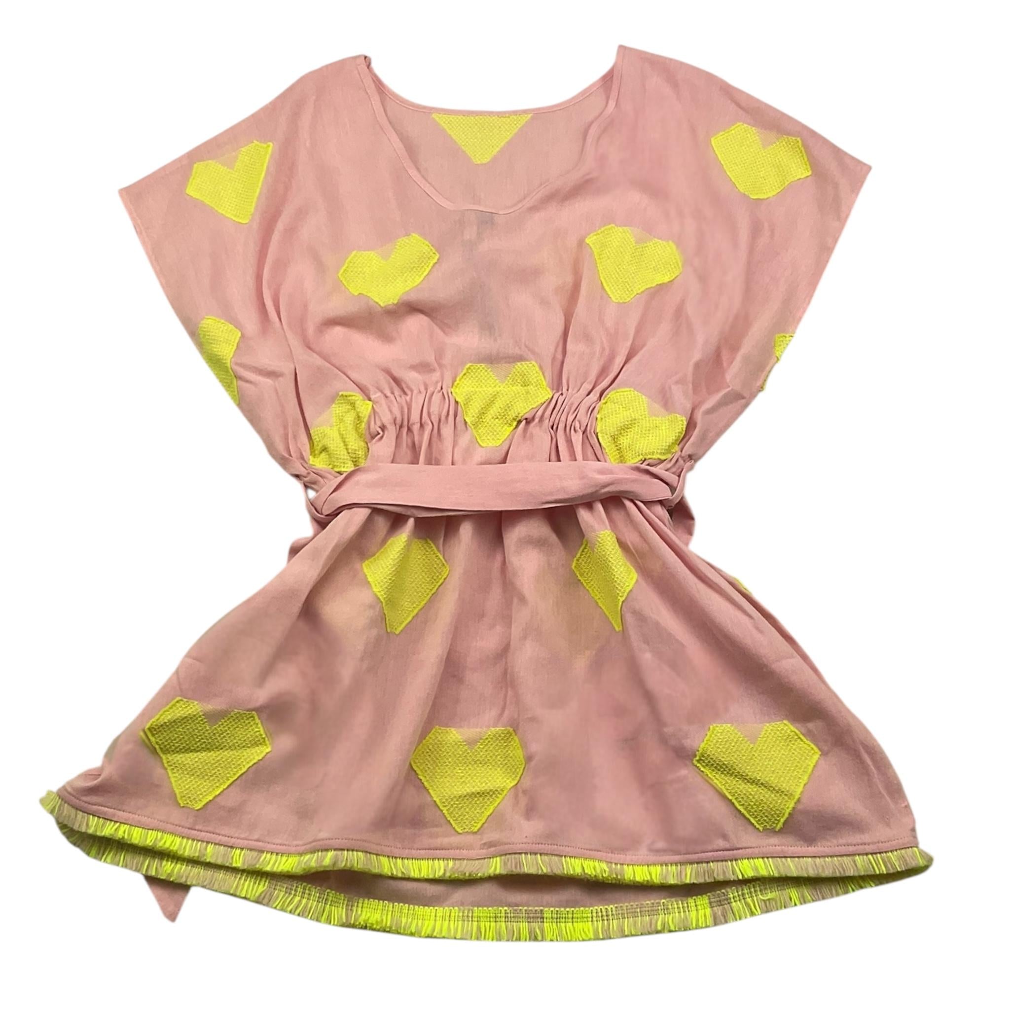 Piccola Ludo Abito Tinta Unita con Fantasia per Bambina BS10WB052 ROSA PICCOLA LUDO 