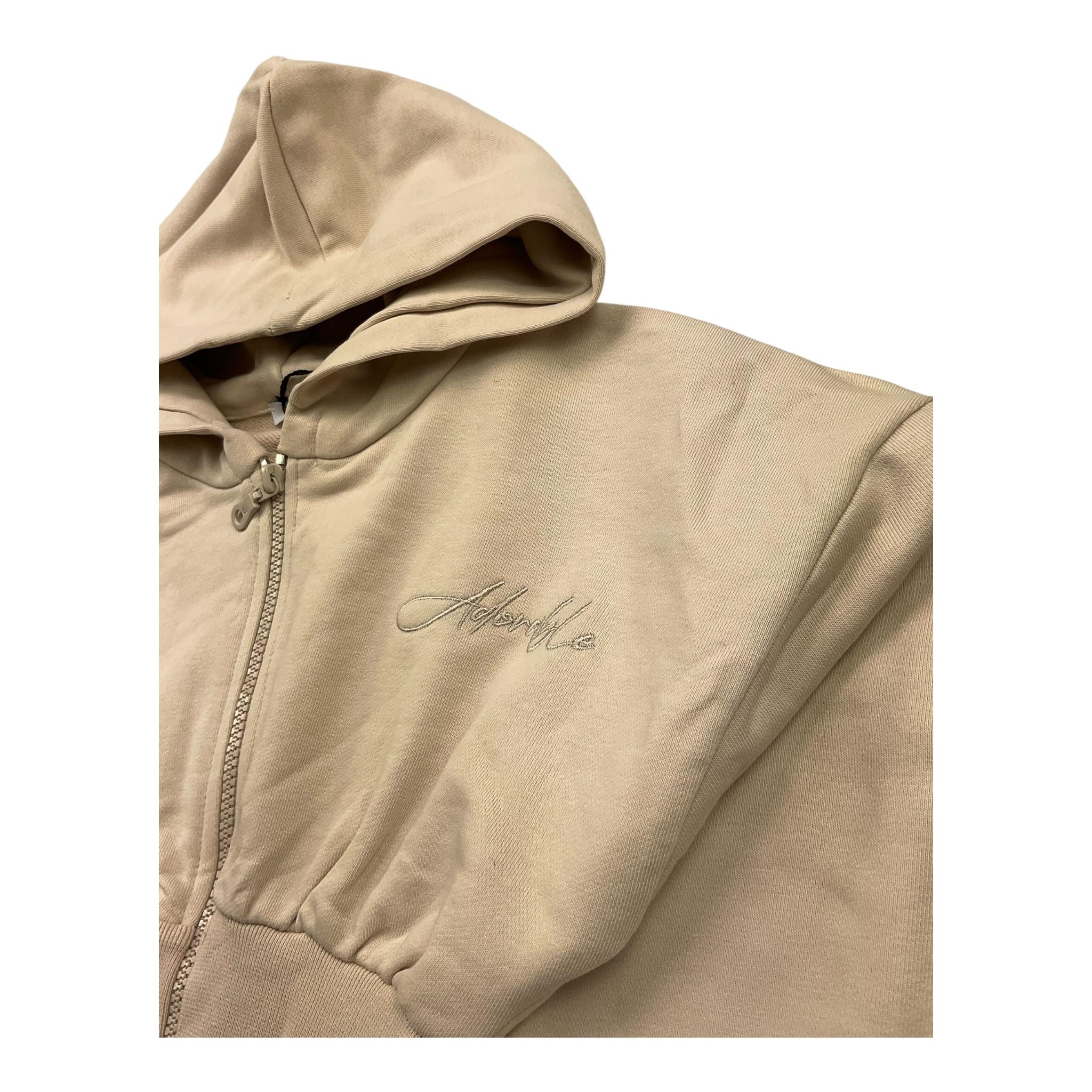 JANICE felpa con zip e cappuccio tinta unita Beige per Bambina JN616B BEIGE JANICE 