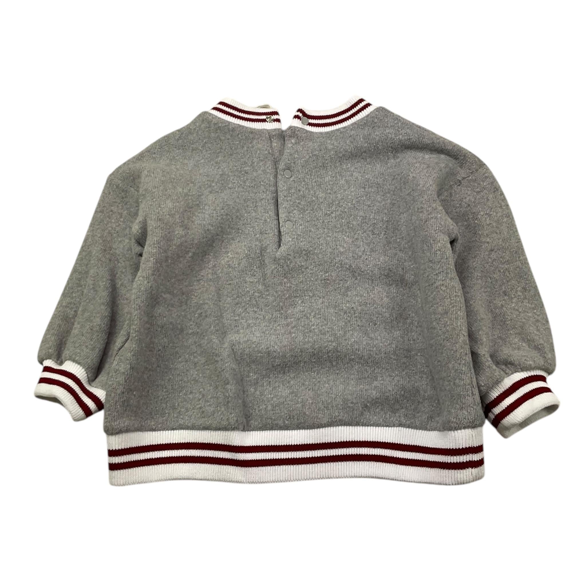 LE BEBE' felpa in maglia tinta unita con applicazioni Grigio per Neonata LBG6088 GRIGIO LE BEBE' 