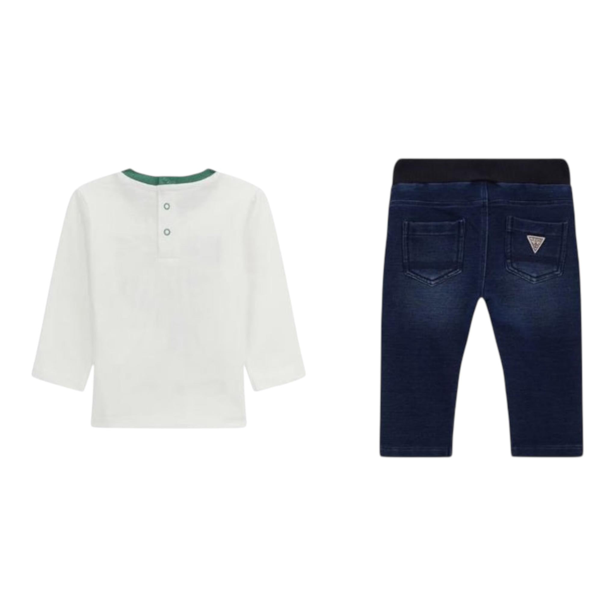 GUESS completo 2pz shirt-jeans Bianco per Neonato I4RG01K8HM3 BIANCO GUESS 