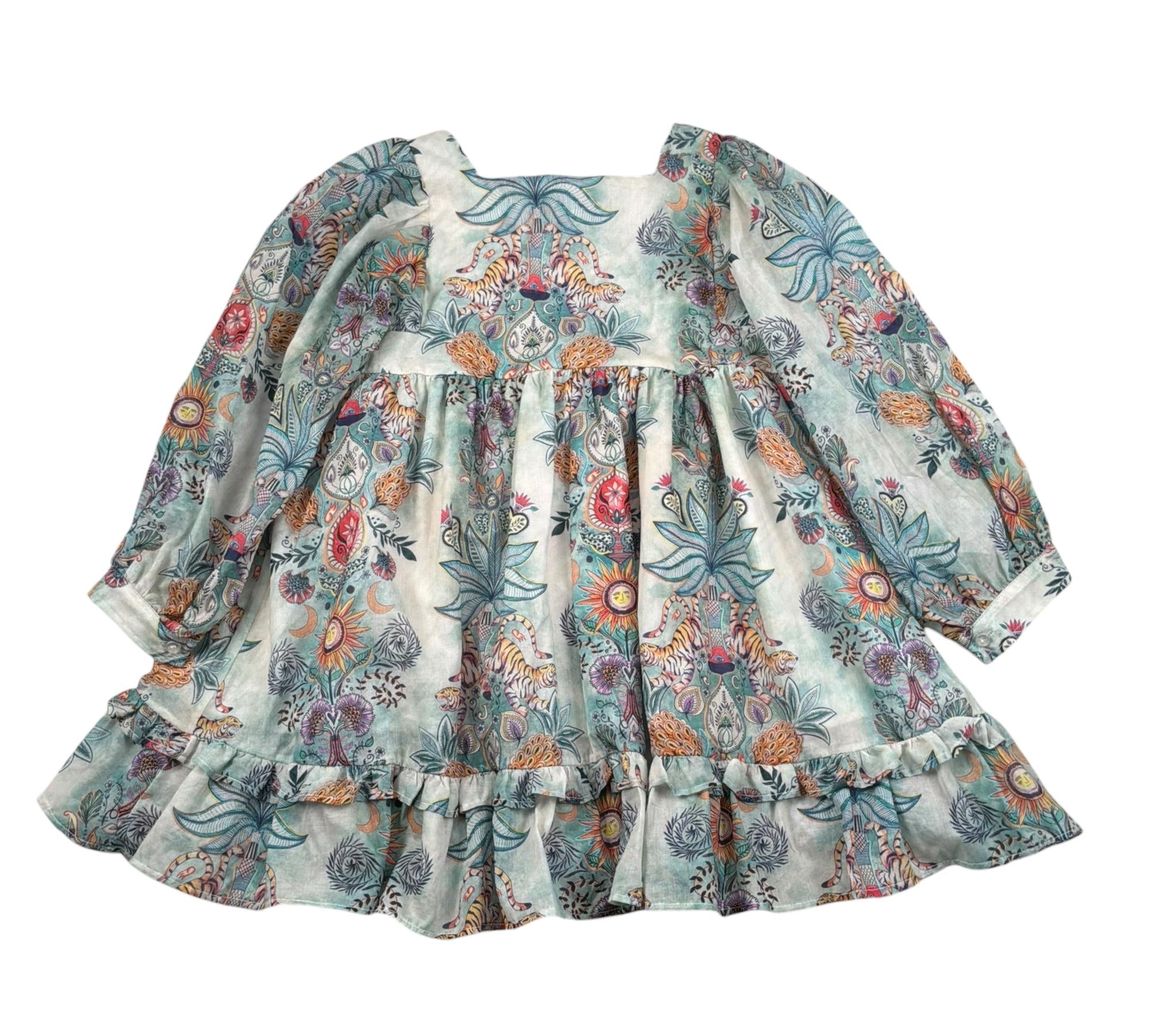 Just Cavalli Abito Manica Lunga Stampa Fantasia per Bambina JGP26130VE VERDE JUST CAVALLI 