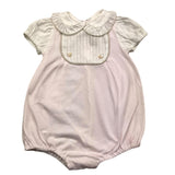 La Stupenderia Bodysuit Half Sleeve Solid Color With Contrast Collar Pink For Newborn