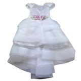 Modi Collezione Abito Cerimonia Tinta Unita per Bambina J4013P BIANCO MODI COLLEZIONE 