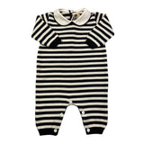 LITTLE BEAR tutina manica lunga fantasia righe Blu per Neonato 9109 BLU LITTLE BEAR 