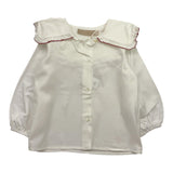 LA STUPENDERIA camicia manica lunga tinta unita con colletto Bianco per Neonata TJCM46X BIANCO LA STUPENDERIA 