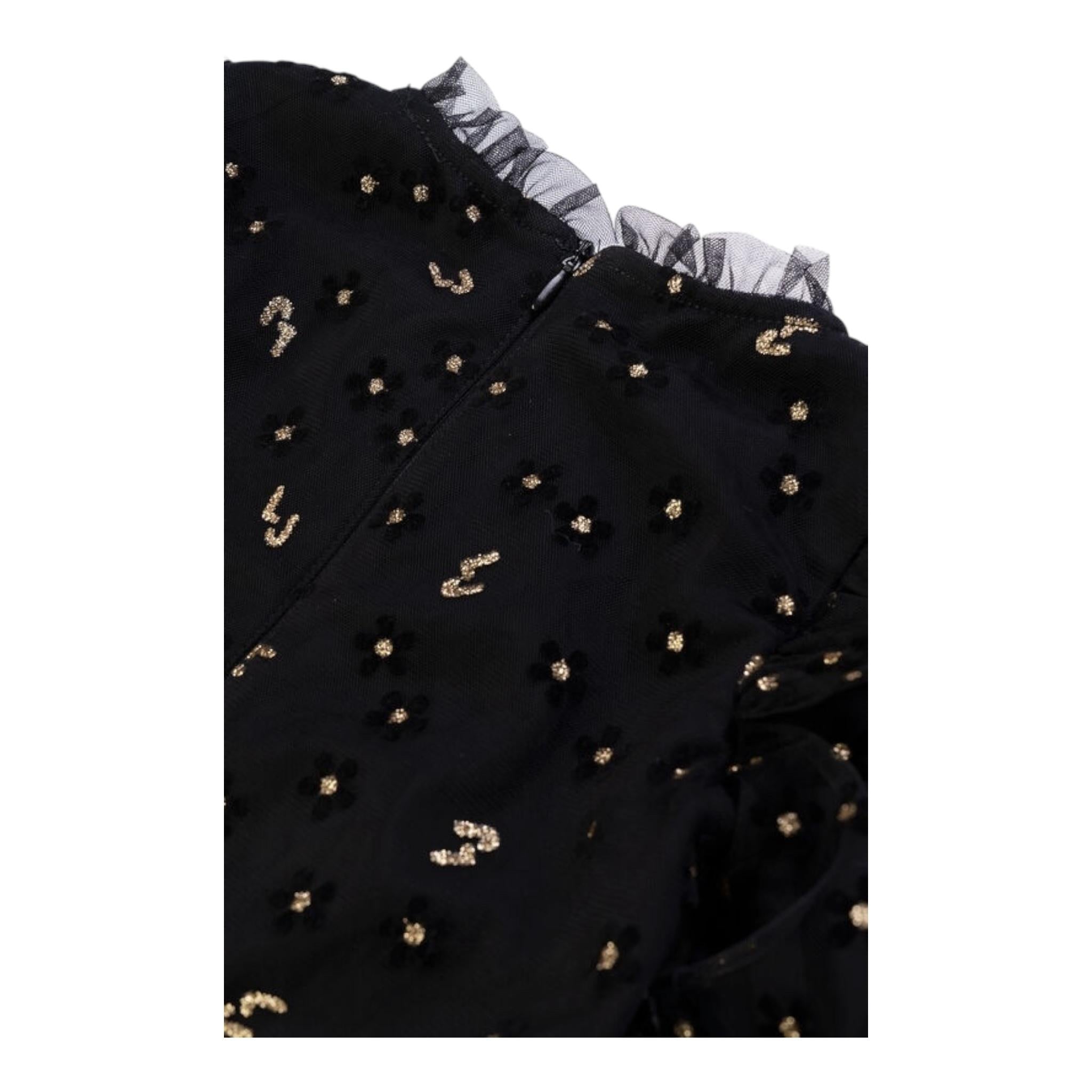 LIU JO abito manica lunga tinta unita in tulle Nero per Bambina KF4102 NERO LIU JO 