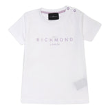 John Richmond T-Shirt Girocollo tinta unita con Stampa Bianco per Neonata RIP25002TSS BIANCO JOHN RICHMOND 