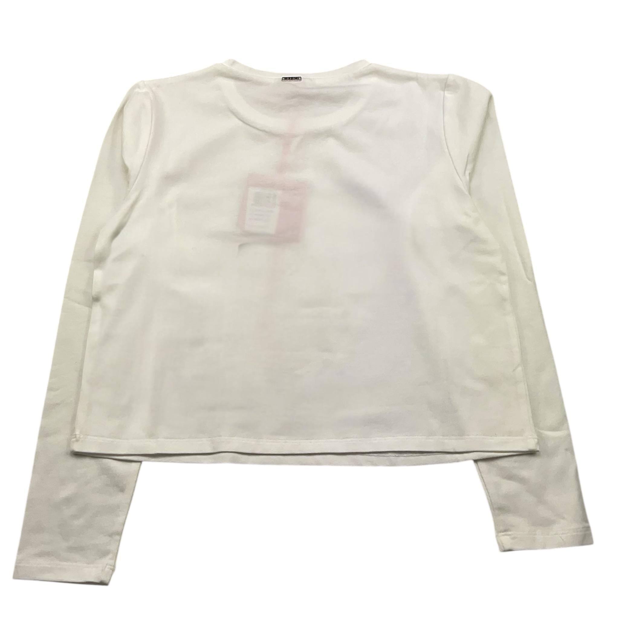 LIU JO shirt tinta unita girocollo con brillantini Bianco per Bambina GF4185 BIANCO LIU JO 