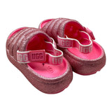 Ugg Girls Solid Color Glitter Rubber Slippers Fuchsia