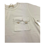 Zhoe & Tobiah T-Shirt Girocollo Tinta Unita con Taschino per Bambino BSE12M PANNA ZHOE & TOBIAH 