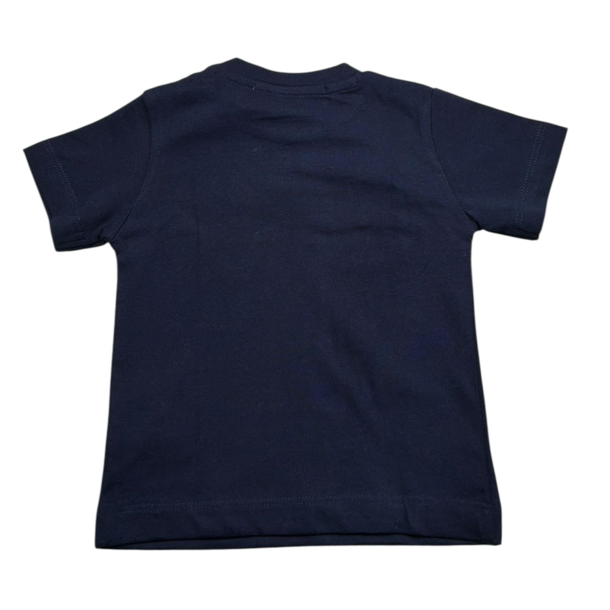 Cesare Paciotti T-Shirt Gitocollo Tinta Unita con Stampa per Neonato TSP3104B BLU CESARE PACIOTTI 