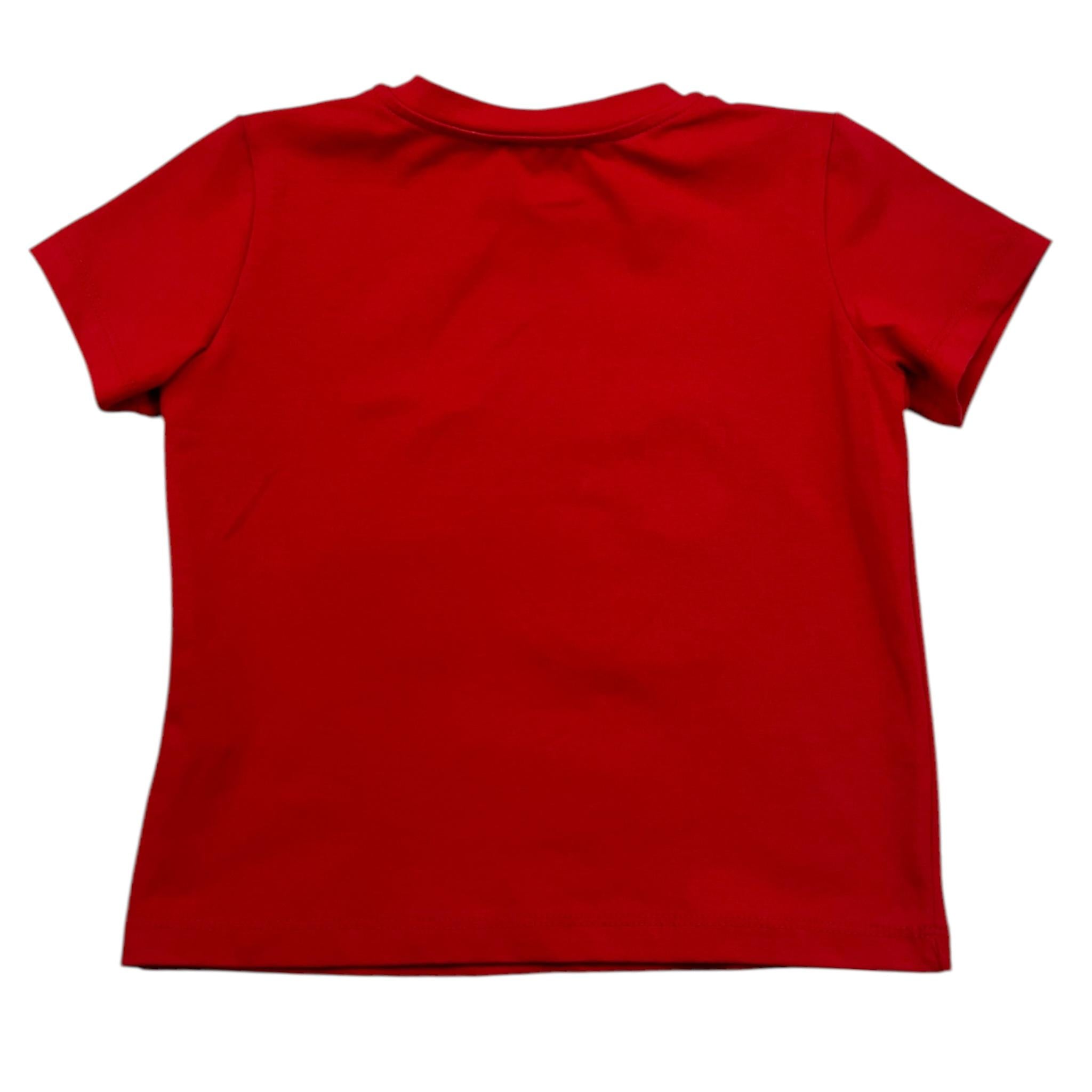 TRUSSARDI t-shirt girocollo tinta unita stampa logo Rosso per Bambino TGA25052TS ROSSO TRUSSARDI 