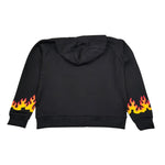 Hugo  Felpa tinta unita con Zip E Caappuccio Nero per Bambino G00031 NERO HUGO 