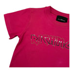 JOHN RICHMOND t-shirt girocollo tinta unita con stampa in contrasto Fuxia per Bambina RGA25215TS FUXIA JOHN RICHMOND 