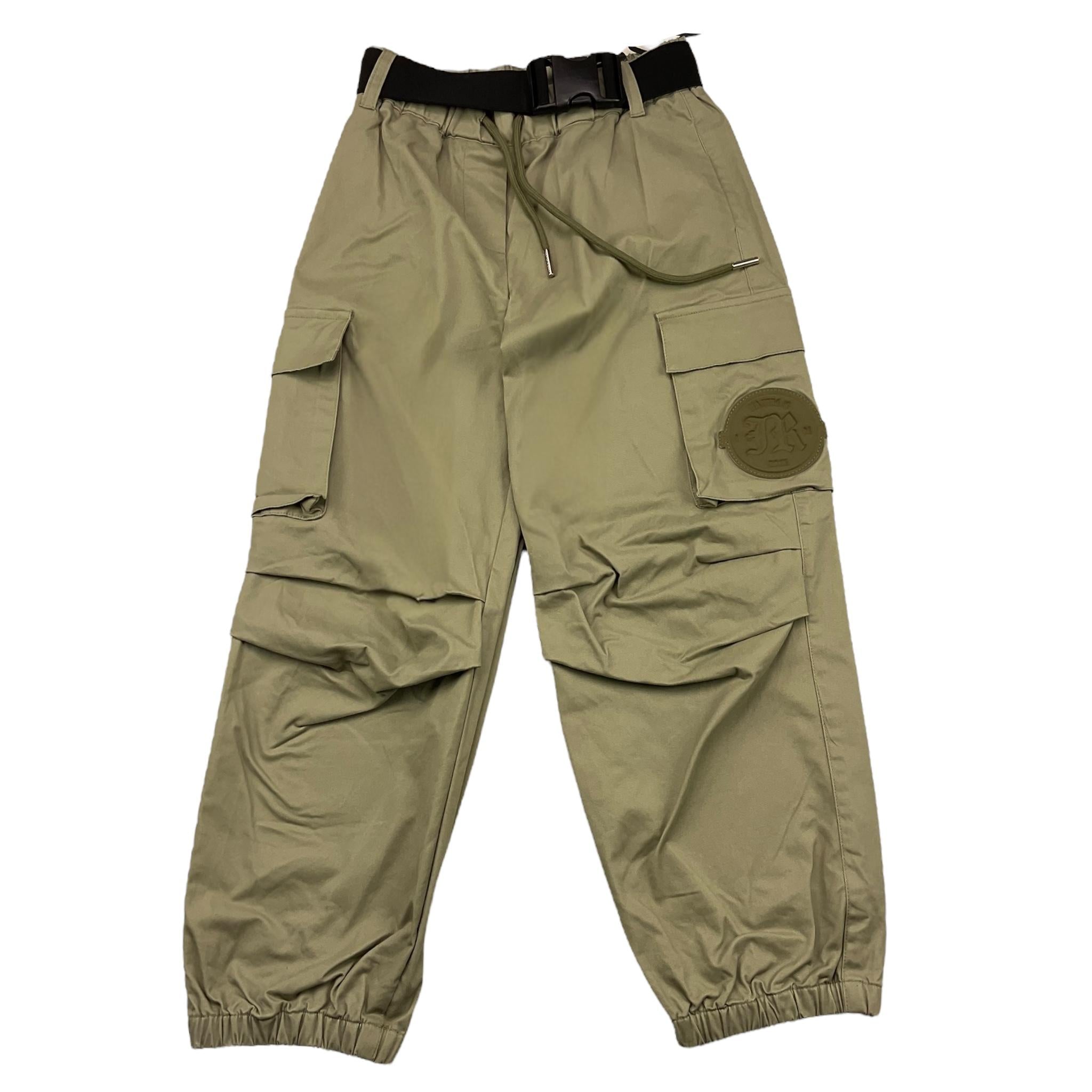 JOHN RICHMOND pantalone tinta unita con cintura Verde per Bambino RBA25059PA VERDE JOHN RICHMOND 
