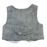 JO Milano Solid Color Vest With Buttons Gray For Newborn